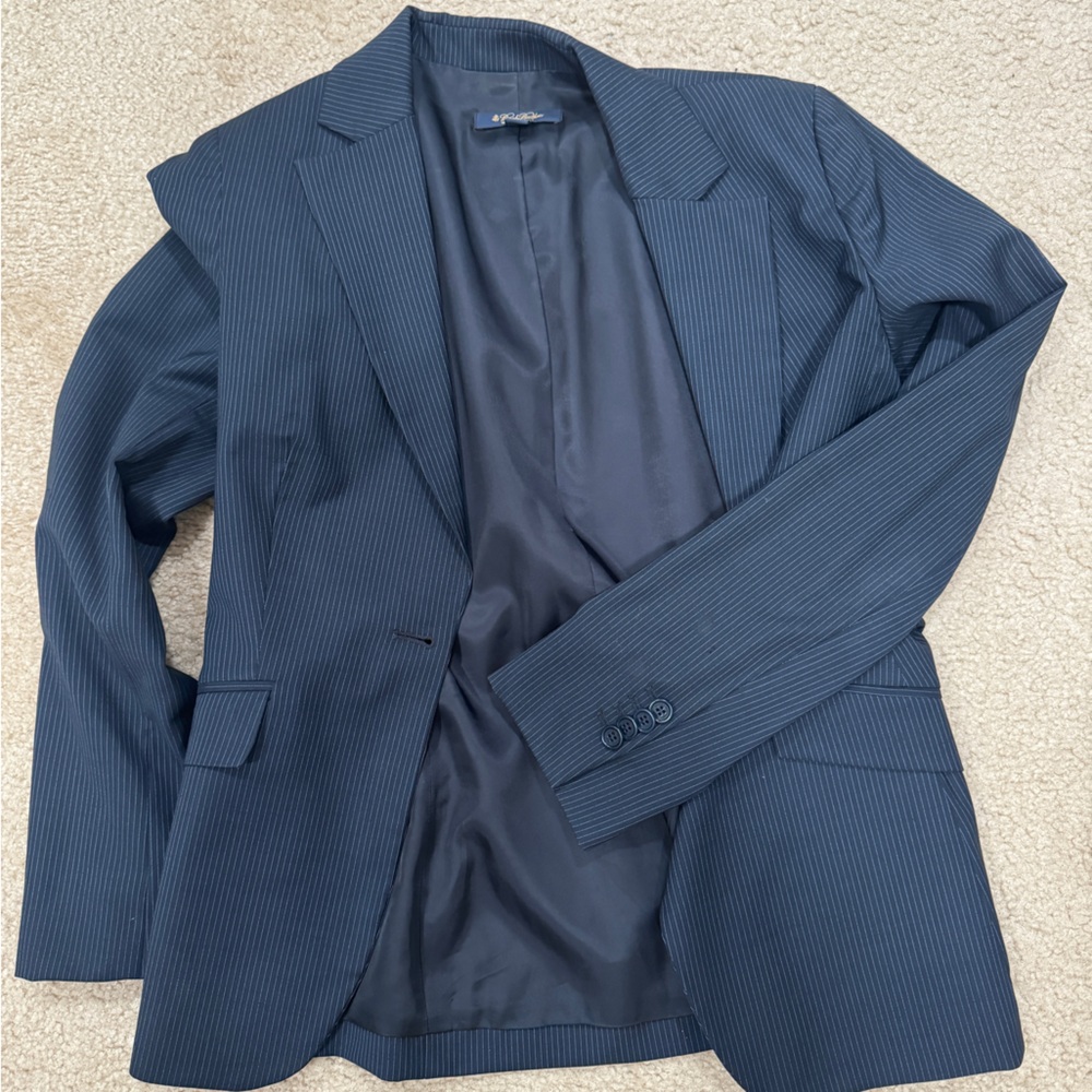 Brooks Brothers navy pinstripe jacket, 8